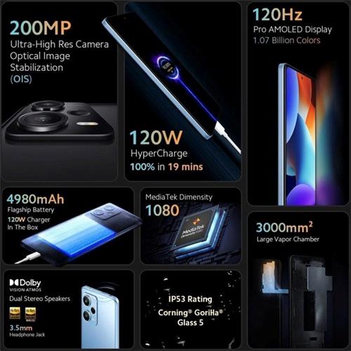 Xiaomi Redmi Note 12 Pro Plus 5G 6.67" 8GB 256GB Negro Midnight