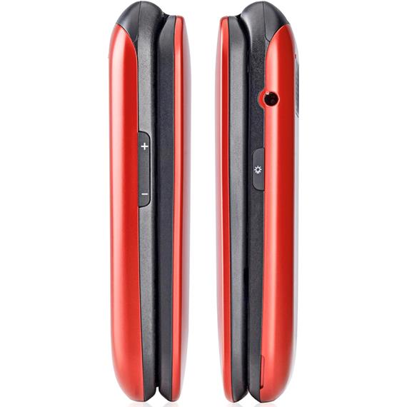 Panasonic KX-TU550EXB Móvil Senior con Base 4G Rojo