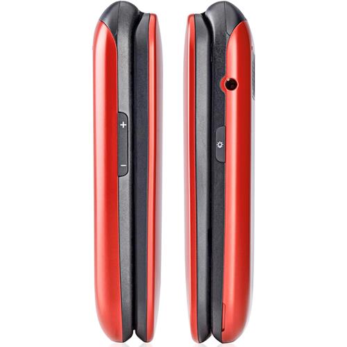 Panasonic KX-TU550EXB Móvil Senior con Base 4G Rojo