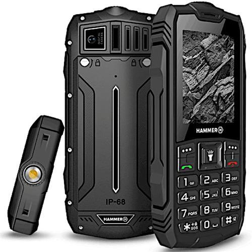 Hammer Rock 2G 2.4" Rugerizado IP68, Bluetooth y Linterna Negro
