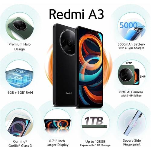 Xiaomi Redmi A3 6.7" 3GB 64GB Midnight Black