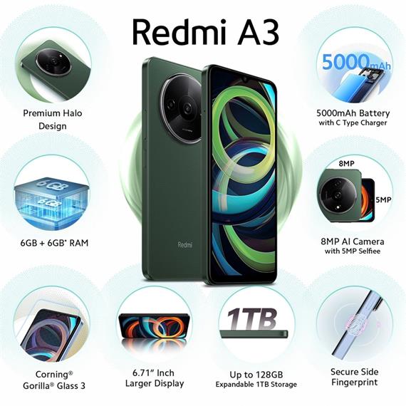 Xiaomi Redmi A3 4GB 128GB Forest Green