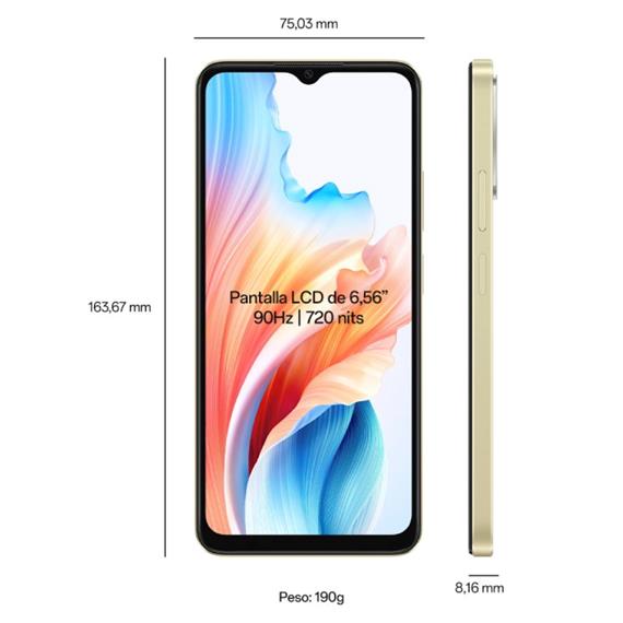 Oppo A38 6,56" HD+ 4GB 128GB 50MP/5MP Glowing Gold