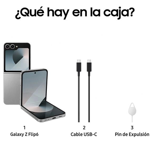 Samsung Galaxy Z Flip 6 5G 12GB 256GB Plata Sombra (SM-F741B)