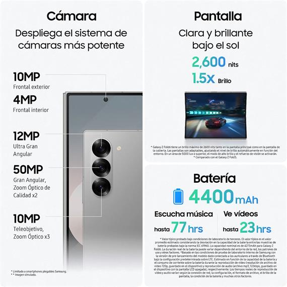 Samsung Galaxy Z Fold 6 5G 12GB 512GB Azul Marino (SM-F956B)