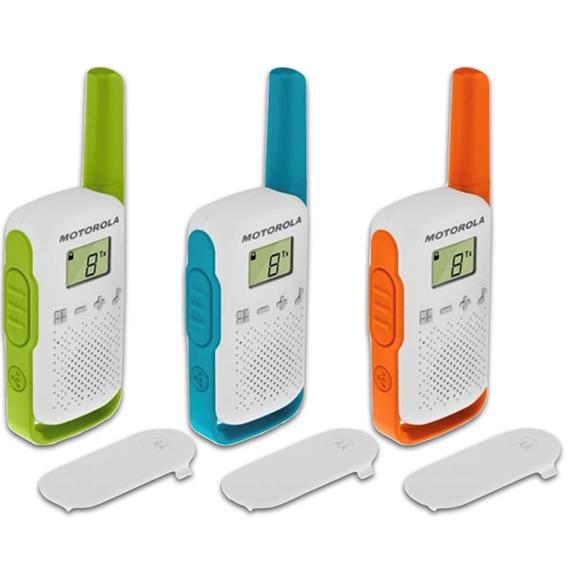 Motorola T42 Walkie Talkie con alcance 4km Pack Triple