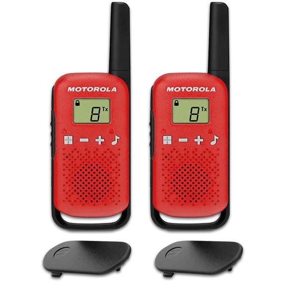 Motorola T42 Pack 2 Walkie Talkie con alcance 4km Rojo