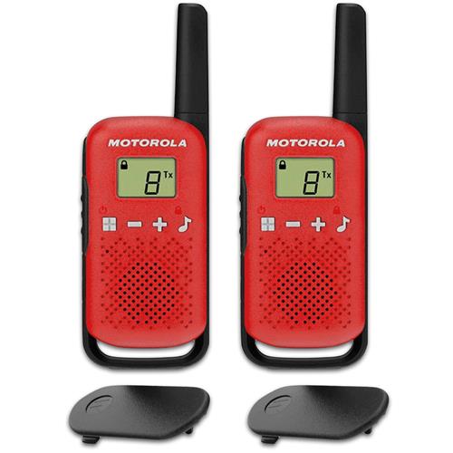 Motorola T42 Pack 2 Walkie Talkie con alcance 4km Rojo