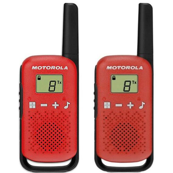 Motorola T42 Pack 2 Walkie Talkie con alcance 4km Rojo
