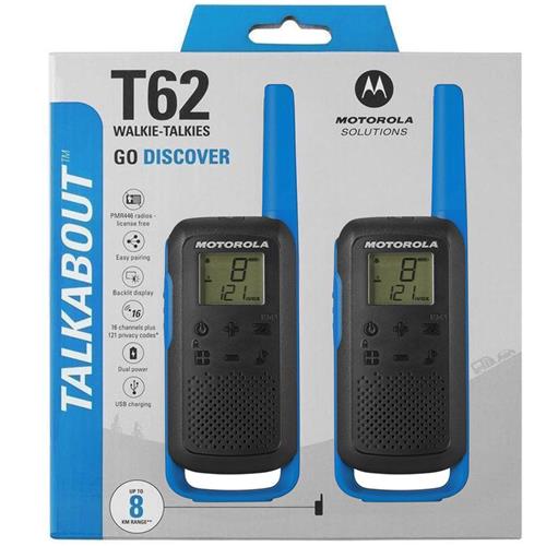 Motorola Talkabout T62 Walkie Talkie con alcance 8KM Azul