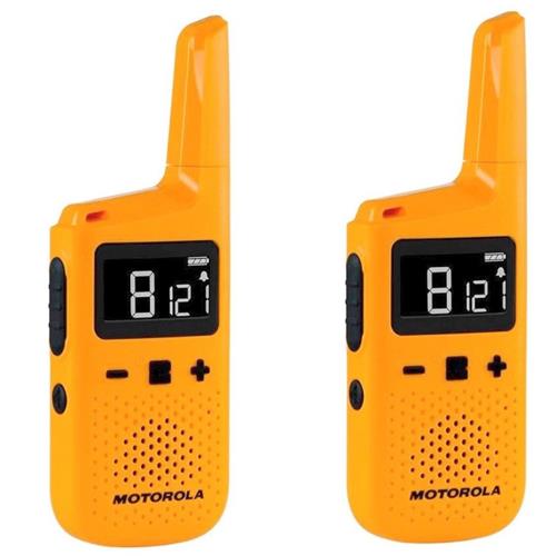 Motorola T72 Walkie Talkie IP54 con alcance de 8KM Orange con Cargador
