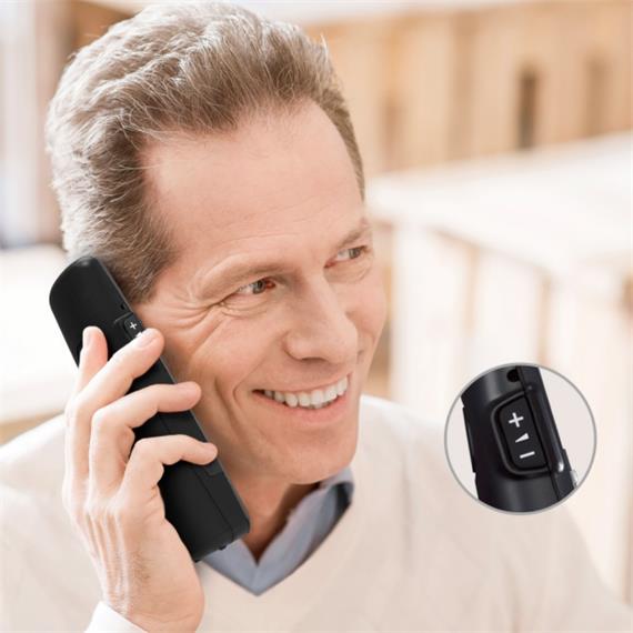 Panasonic KX-TGE250SPB Teléfono Inalámbrico para Mayores Negro