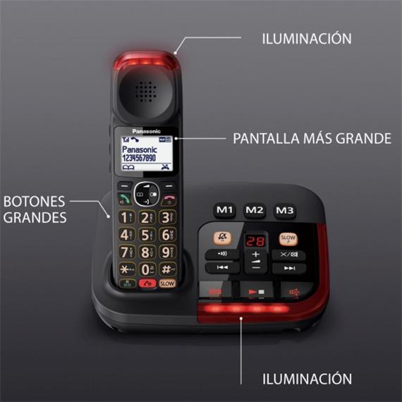 Panasonic KX-TGM420EXB Teléfono Inalámbrico Para Mayores