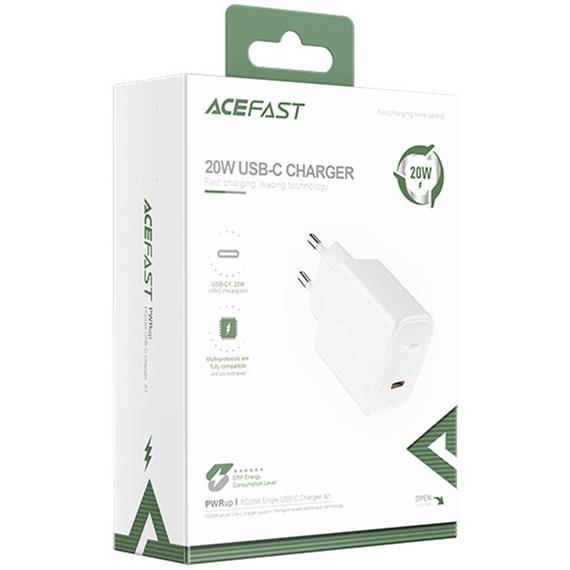 Cargador USB-C 20W Acefast A1 Blanco