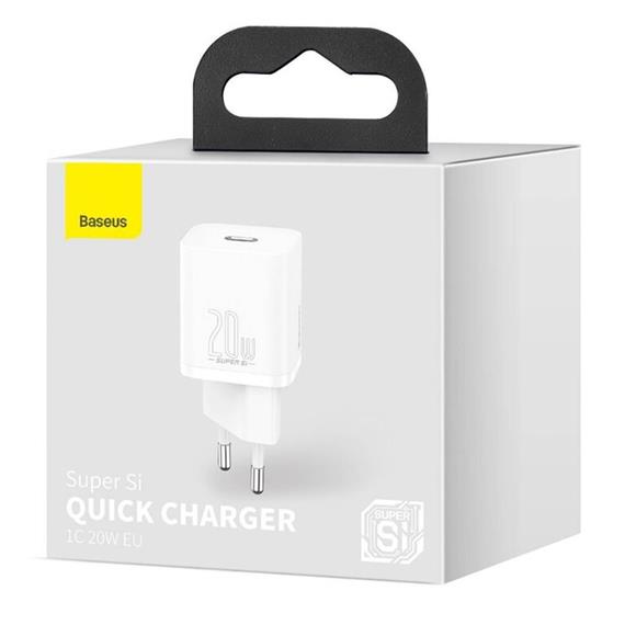 Baseus CCSUP-B02 Cargador USB-C 20W Blanco