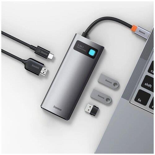 Adaptador USB-C 5-1 Baseus CAHUB-CX0G 3x USB 3.0 + HDMI + USB-C PD
