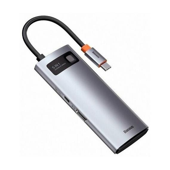 Adaptador USB-C 5-1 Baseus CAHUB-CX0G 3x USB 3.0 + HDMI + USB-C PD