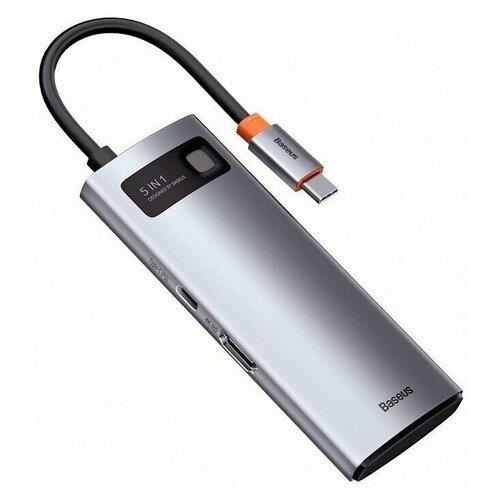 Adaptador USB-C 5-1 Baseus CAHUB-CX0G 3x USB 3.0 + HDMI + USB-C PD