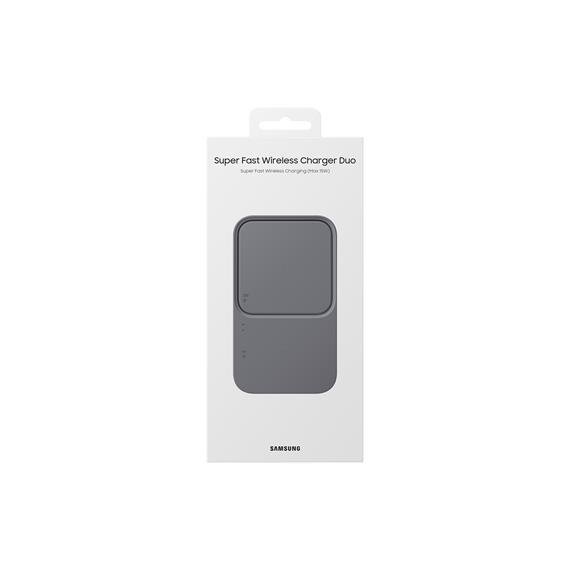 Cargador Inalámbrico 15W Samsung Duo Rápido (EP-P5400) + Cargador Gris