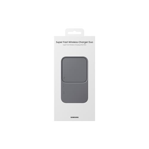 Cargador Inalámbrico 15W Samsung Duo Rápido (EP-P5400) + Cargador Gris