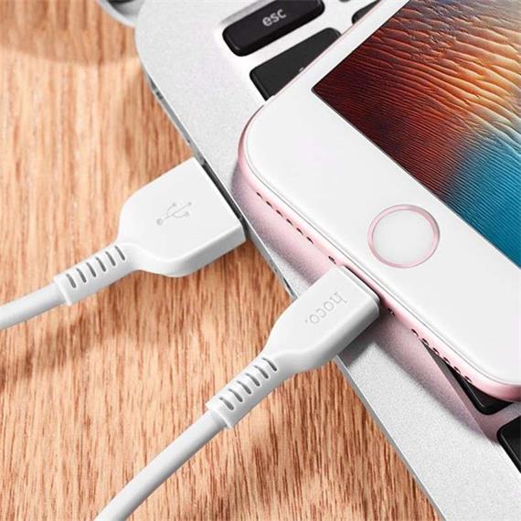 Cable USB a Lightning 2 metros Hoco X20 Flash Blanco