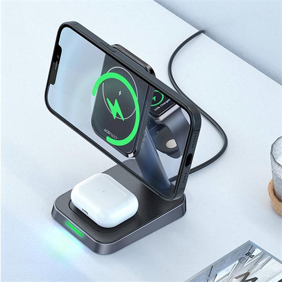 Acefast E3 Cargador Inalámbrico para iPhone, Watch y Airpods