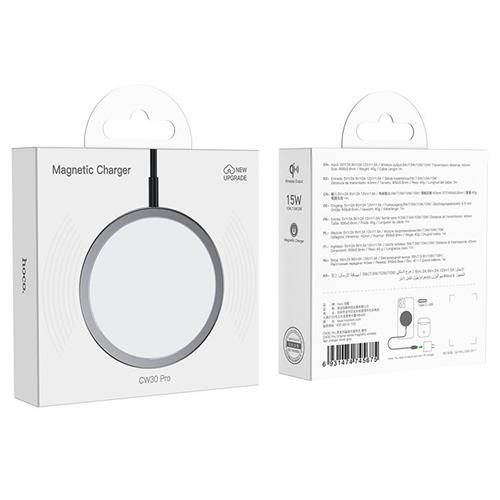 Cargador Magsafe 15W Hoco CW30 con USB-C