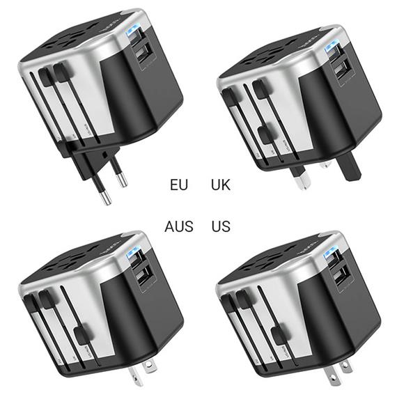 Hoco AC5 Adaptador 2.4 Amp y Conversor de Viaje 2-1