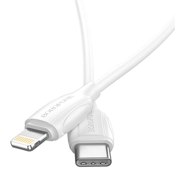 Cable USB-C a Lightning 3 metros 20W / 3Amp Borofone BX19 Blanco