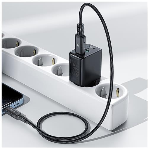 Acefast A33 QC18W Cargador USB-A-USB-A Negro