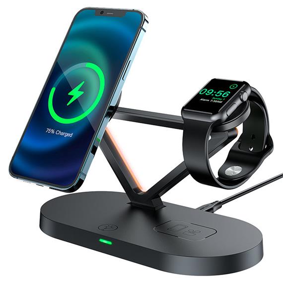 Cargador Inalámbrico 15W Acefast E9 3-1 para Apple