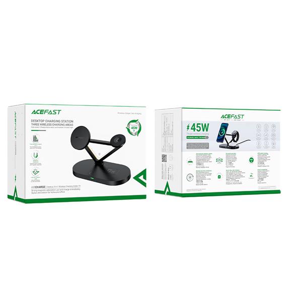 Cargador Inalámbrico 15W Acefast E9 3-1 para Apple