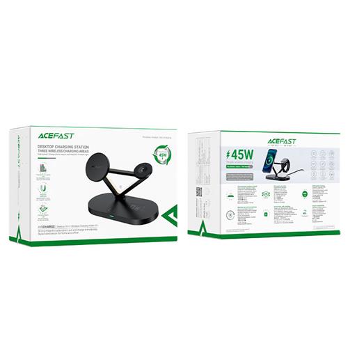 Cargador Inalámbrico 15W Acefast E9 3-1 para Apple
