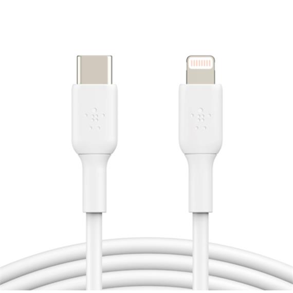 Cable USB-C a Lightning 1 metro Belkin (CAA003BT1MWH) Blanco