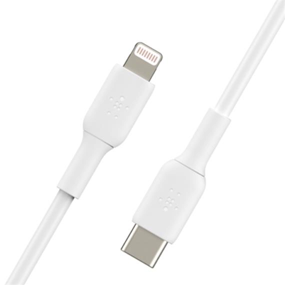 Cable USB-C a Lightning 1 metro Belkin (CAA003BT1MWH) Blanco