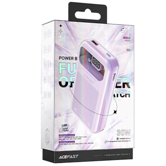 Powerbank 20.000 mAh 30W Acefast M2 Fast Charging Alfalfa Purple