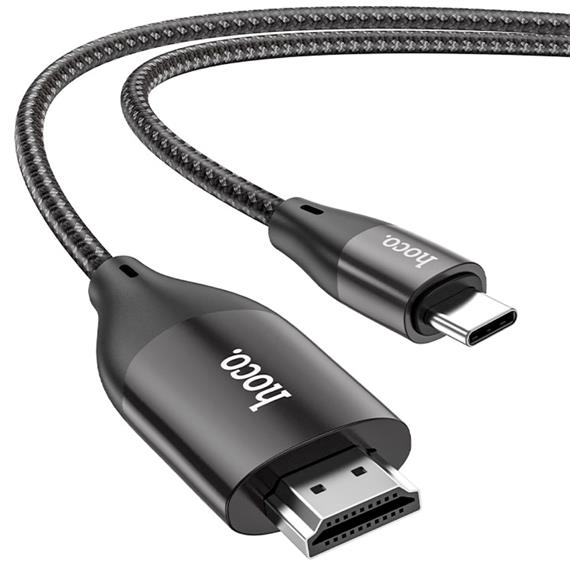 Cable USB-C a HDMI 4K 30Hz 2 m Hoco UA16 Negro