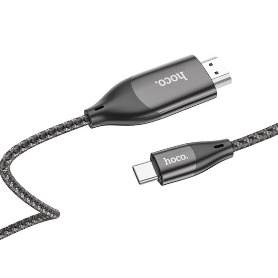 Cable USB-C a HDMI 4K 30Hz 2 m Hoco UA16 Negro
