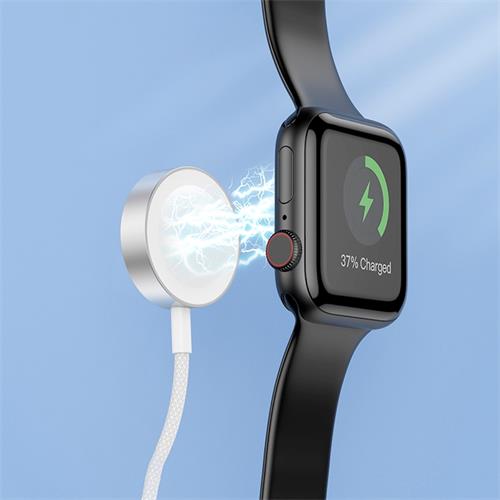 Cargador Reloj Inalámbrico 15W Hoco CW46 Compatible Apple Watch Blanco