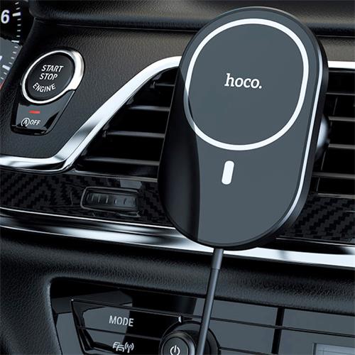 Cargador Coche Inalámbrico 15W Hoco CA90 Negro