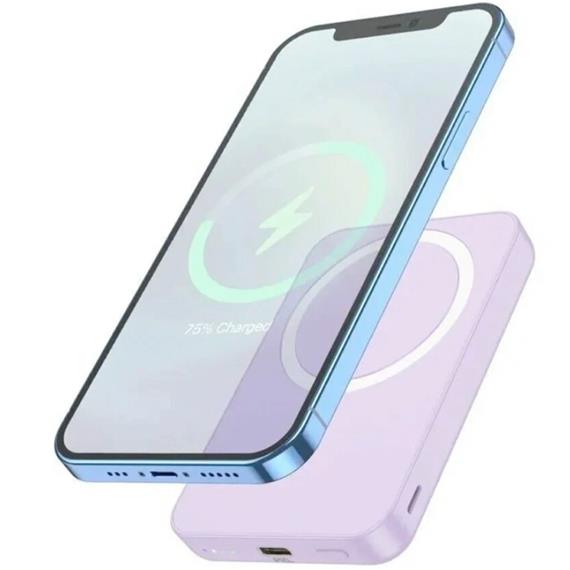 Powerbank 5.000 mAh 20W Hoco J109 Magsafe Púrpura