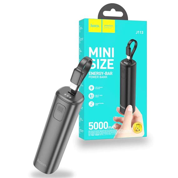 Hoco J113 Energy-Bar Power Bank 5000mAh Lightning Negro