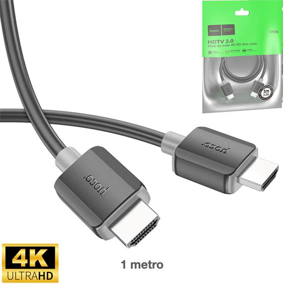 Cable HDTV 2.0 4K 1 m Hoco US08 Negro