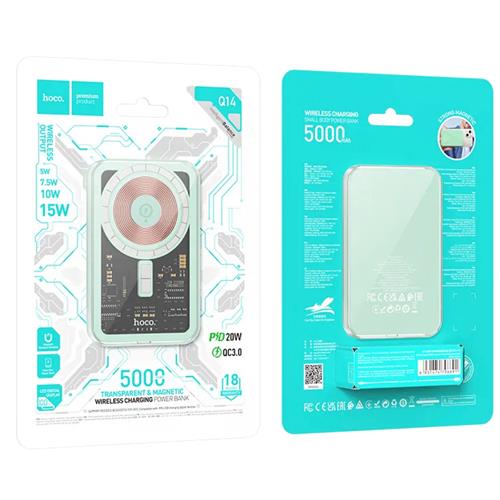 Powerbank 5.000 mAh 20W Hoco Q14 Ice Crystal MagsafeAzul