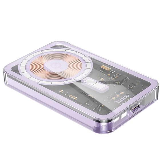 Powerbank 5.000 mAh 20W Hoco Q14 Ice Crystal Magsafe Púrpura