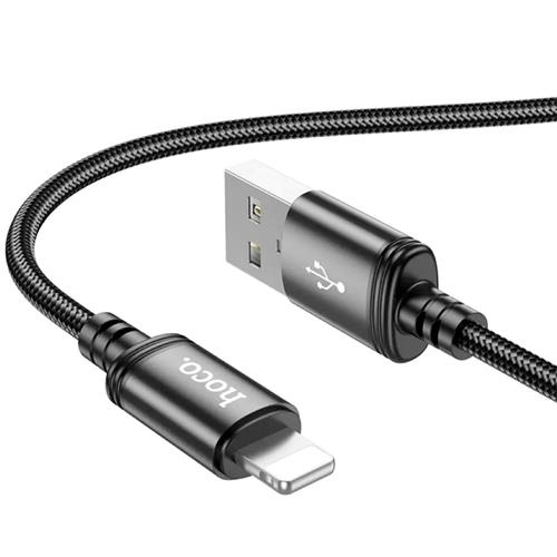 Cable Usb-A a Lightning 2.4A 1 metro Hoco X89 Negro