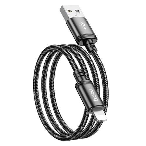 Cable Usb-A a Lightning 2.4A 1 metro Hoco X89 Negro
