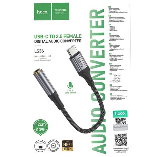 Hoco LS36 Convertidor USB Type-C a Audio de 3.5 TRRS