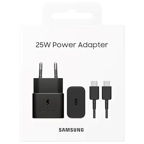 Cargador USB-C Fast Charger 25W+ Cable USB-C Samsung Negro (EP-T2510)