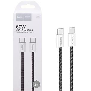 Cable USB-C a USB-C 2 Metros 60W Hoco X104 Trenzado Reforzado Negro